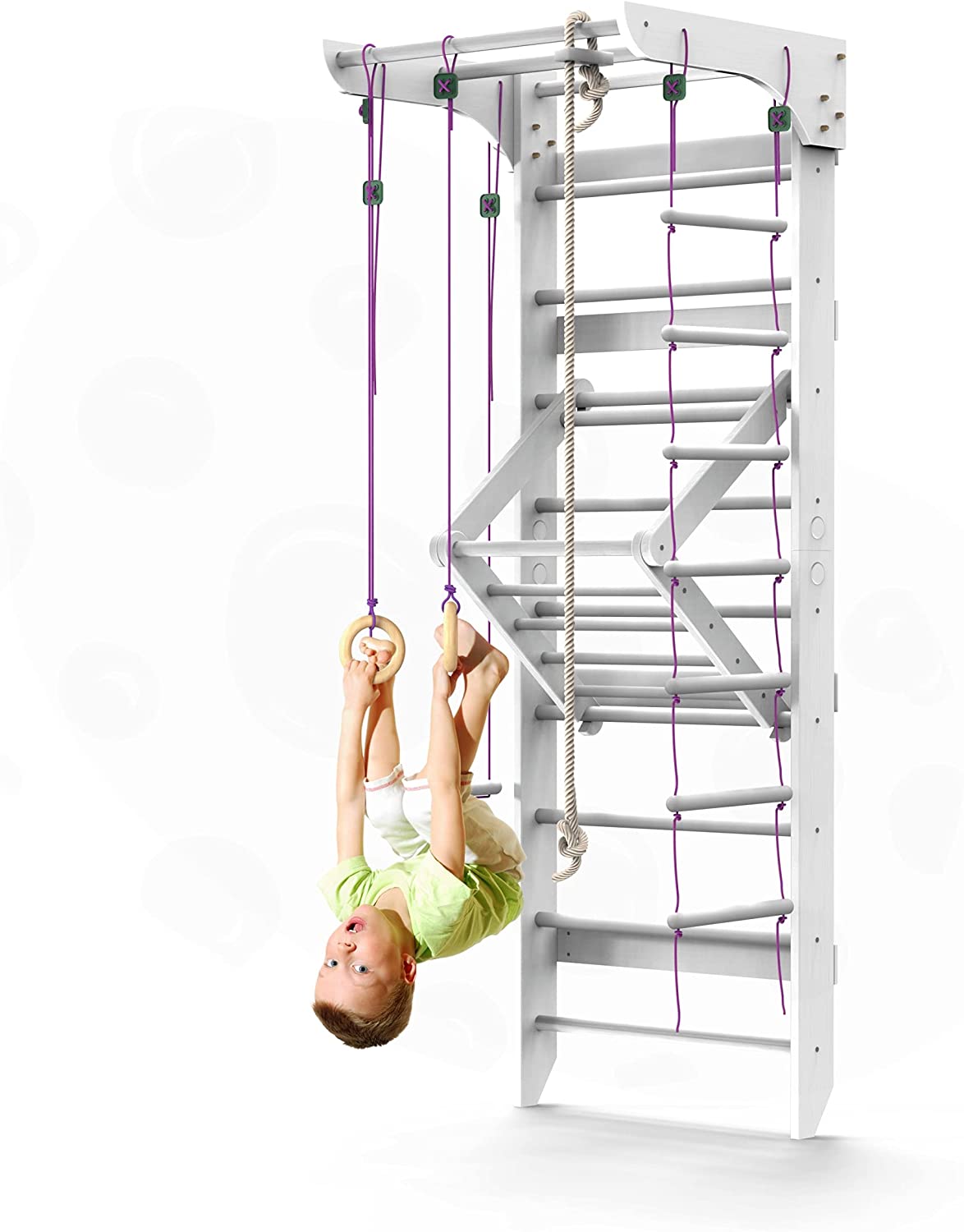 Wooden Swedish Ladder Wall Set KINDER-4