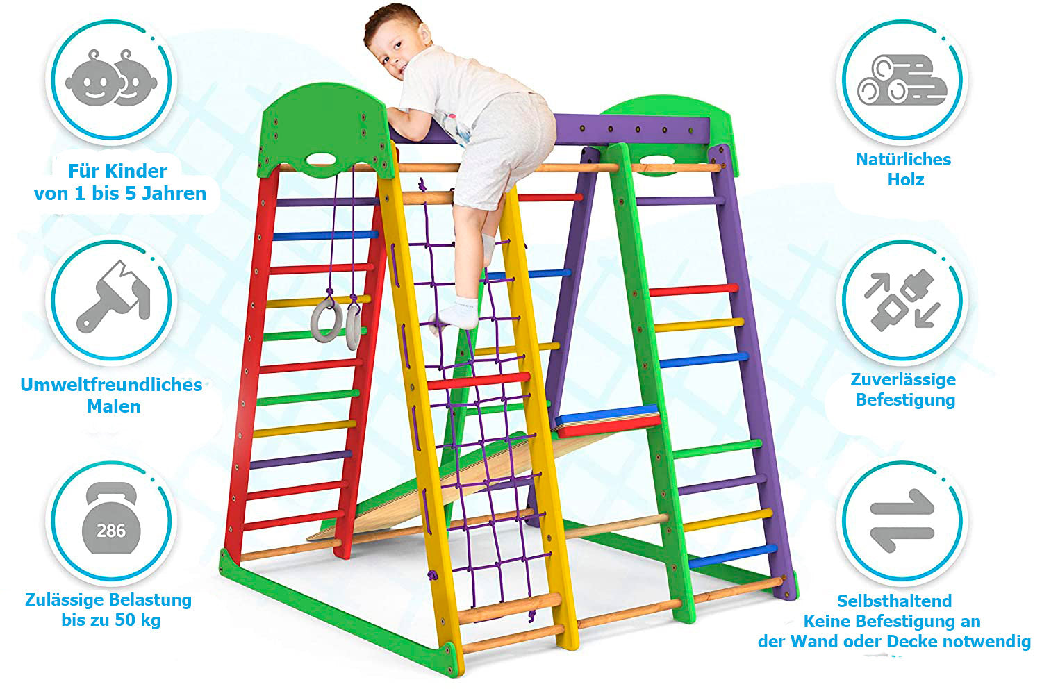 Indoor Playground Toddler Climber Slide AKVARELKA MINI