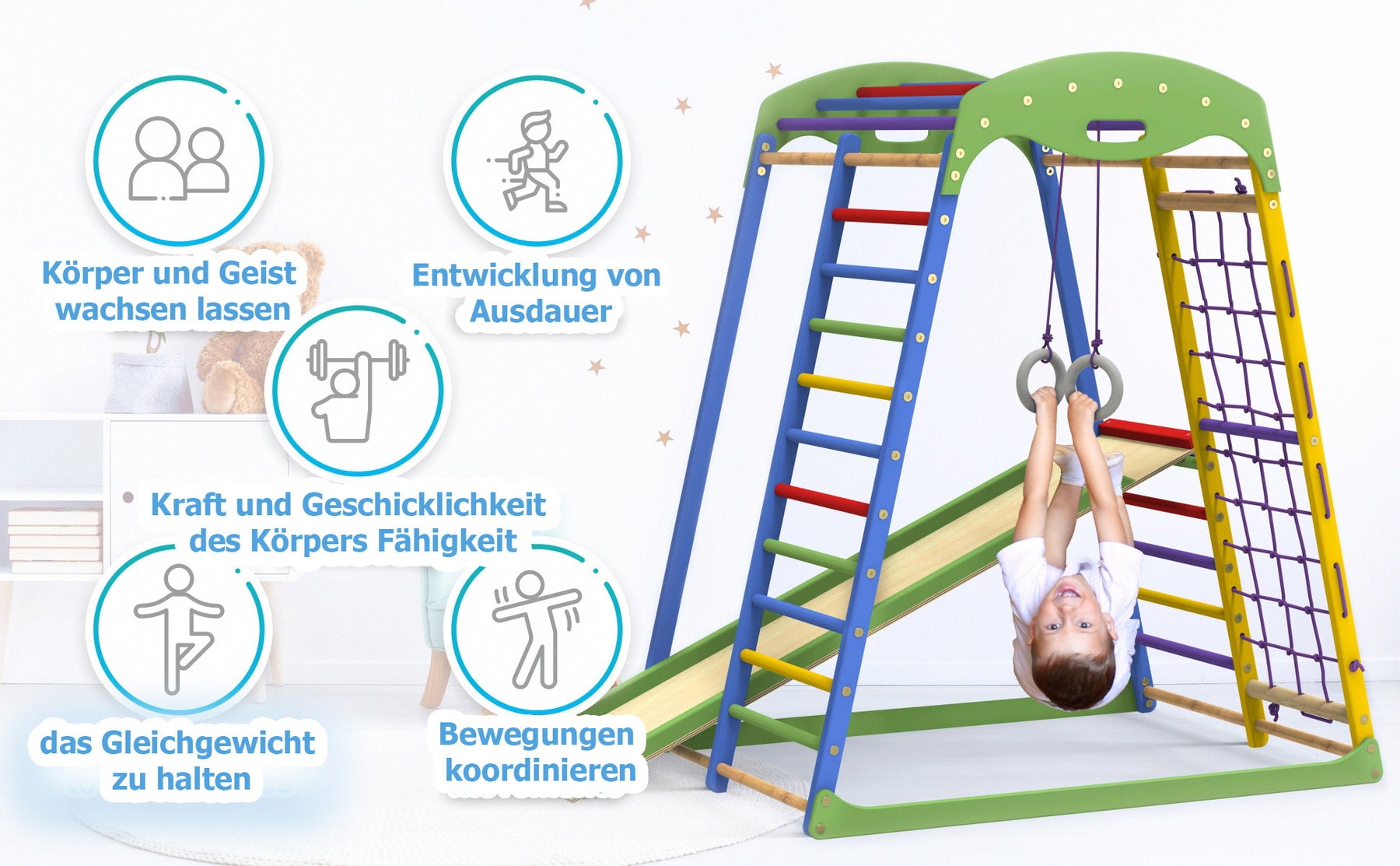 Terrain de jeu intérieur pour enfants - Glissade SPORTWOOD