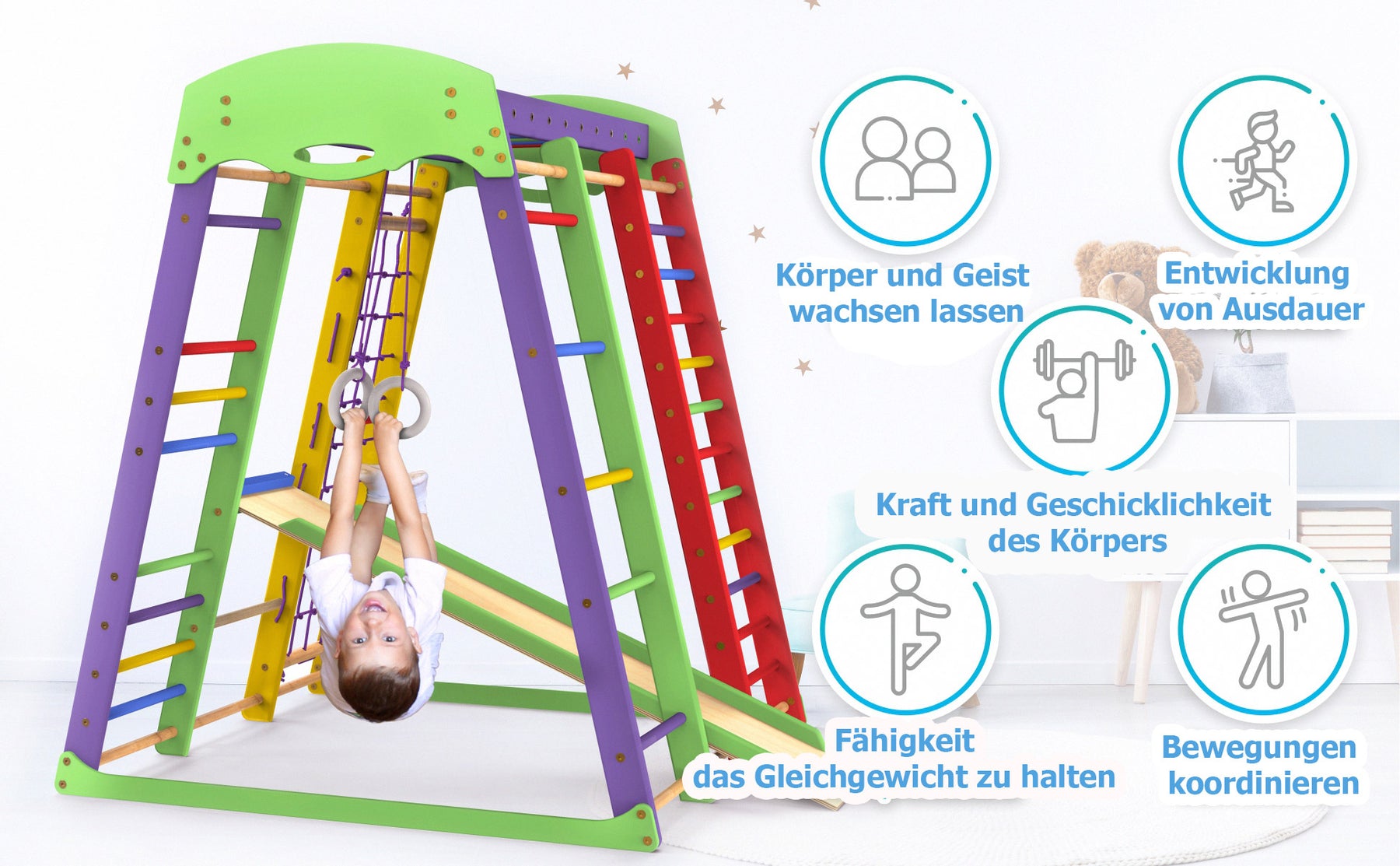 Indoor Playground Toddler Climber Slide AKVARELKA MINI