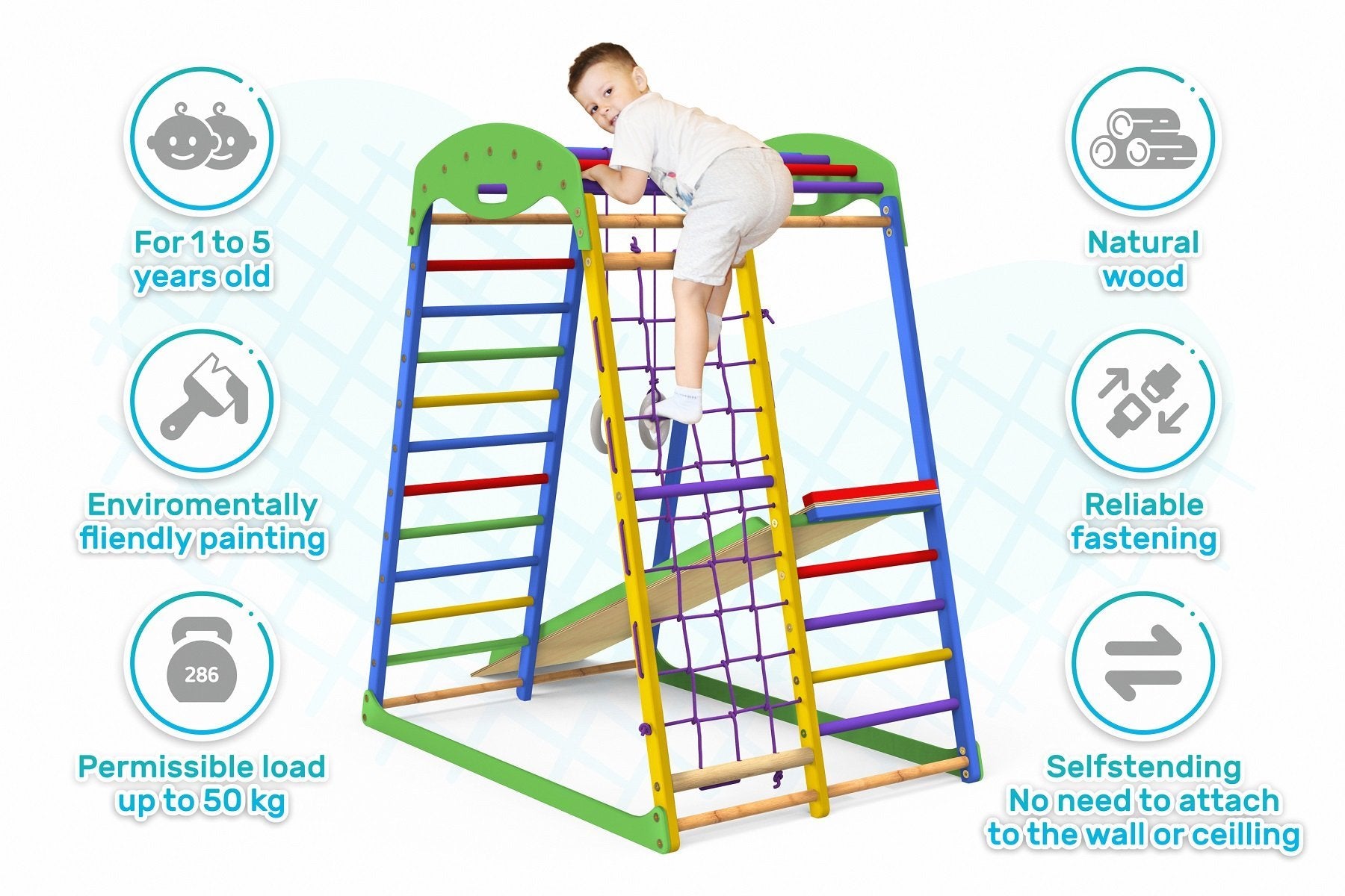 Terrain de jeu intérieur pour enfants - Glissade SPORTWOOD
