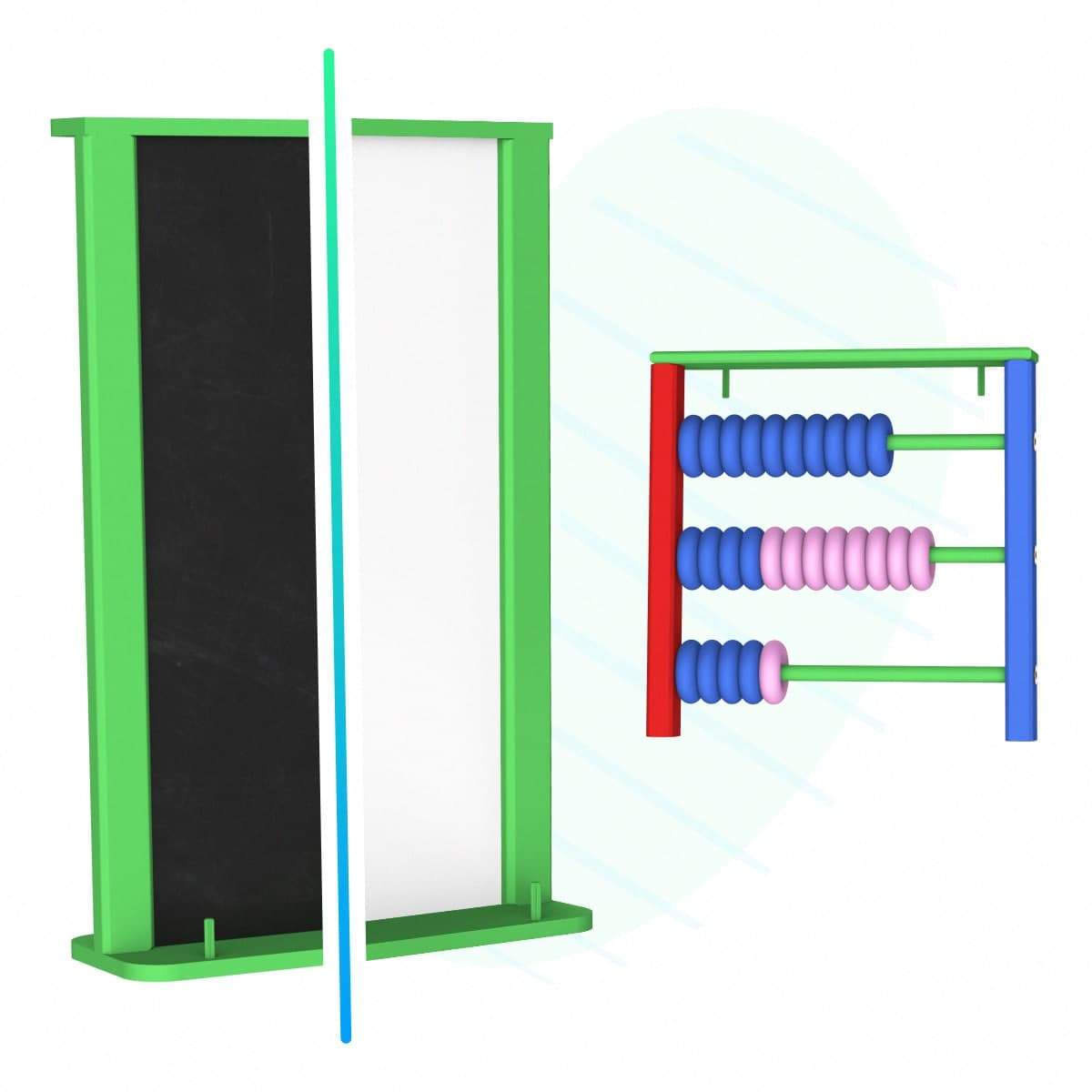 Tableau blanc pour enfants et tableau noir avec boulier classique en bois pour enfants