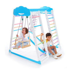 Indoor Klettergerüst (Spielplatz) mit rutsche für Kleinkind - Akvarelka Cloud