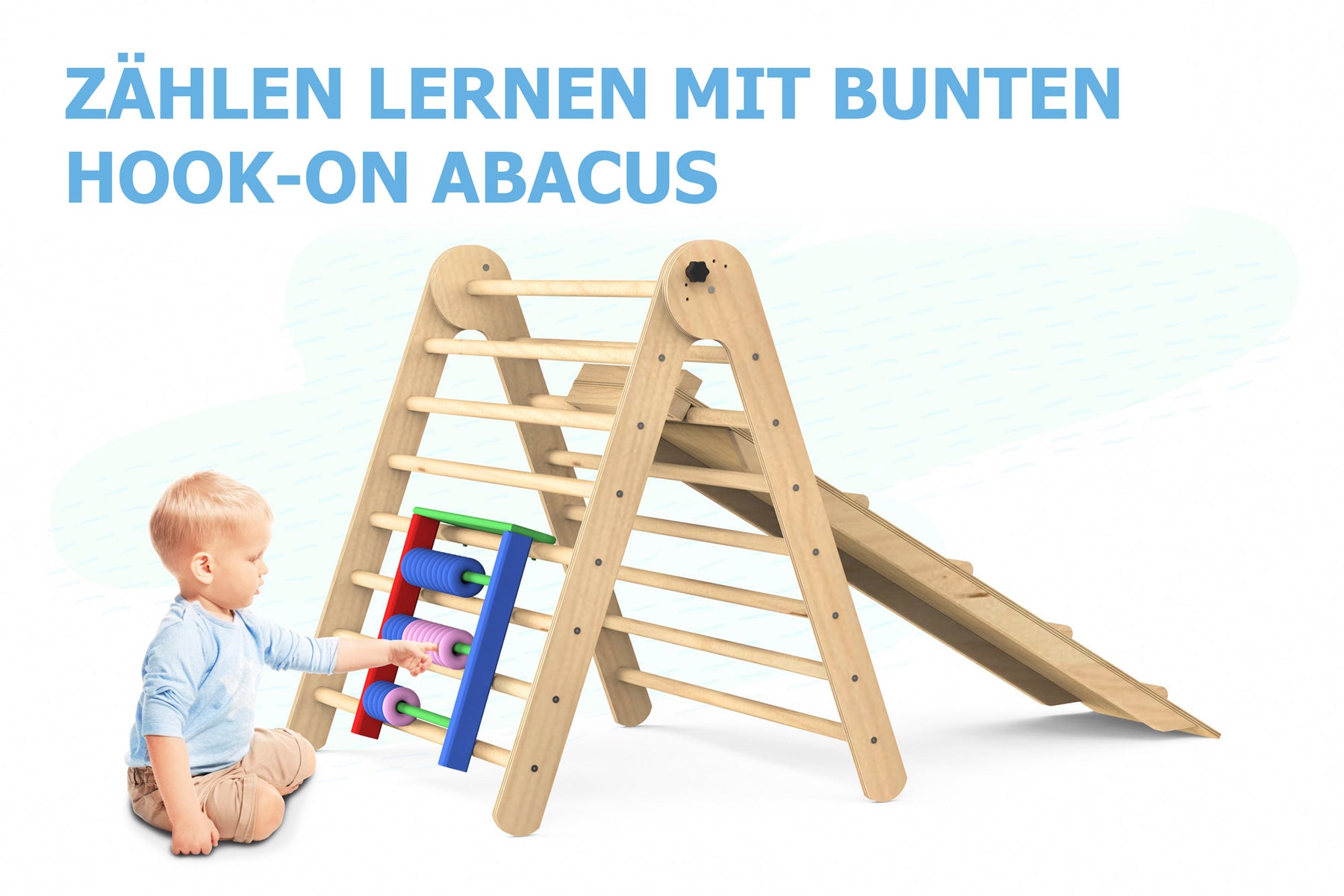 Kids Whiteboard and Chalk Board with Wooden Classic Abacus for Kids