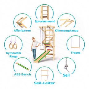 Wooden Swedish Ladder Wall Set Sport-3