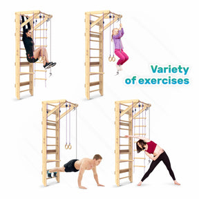 Wooden Swedish Ladder Wall Set Wall Sport-2
